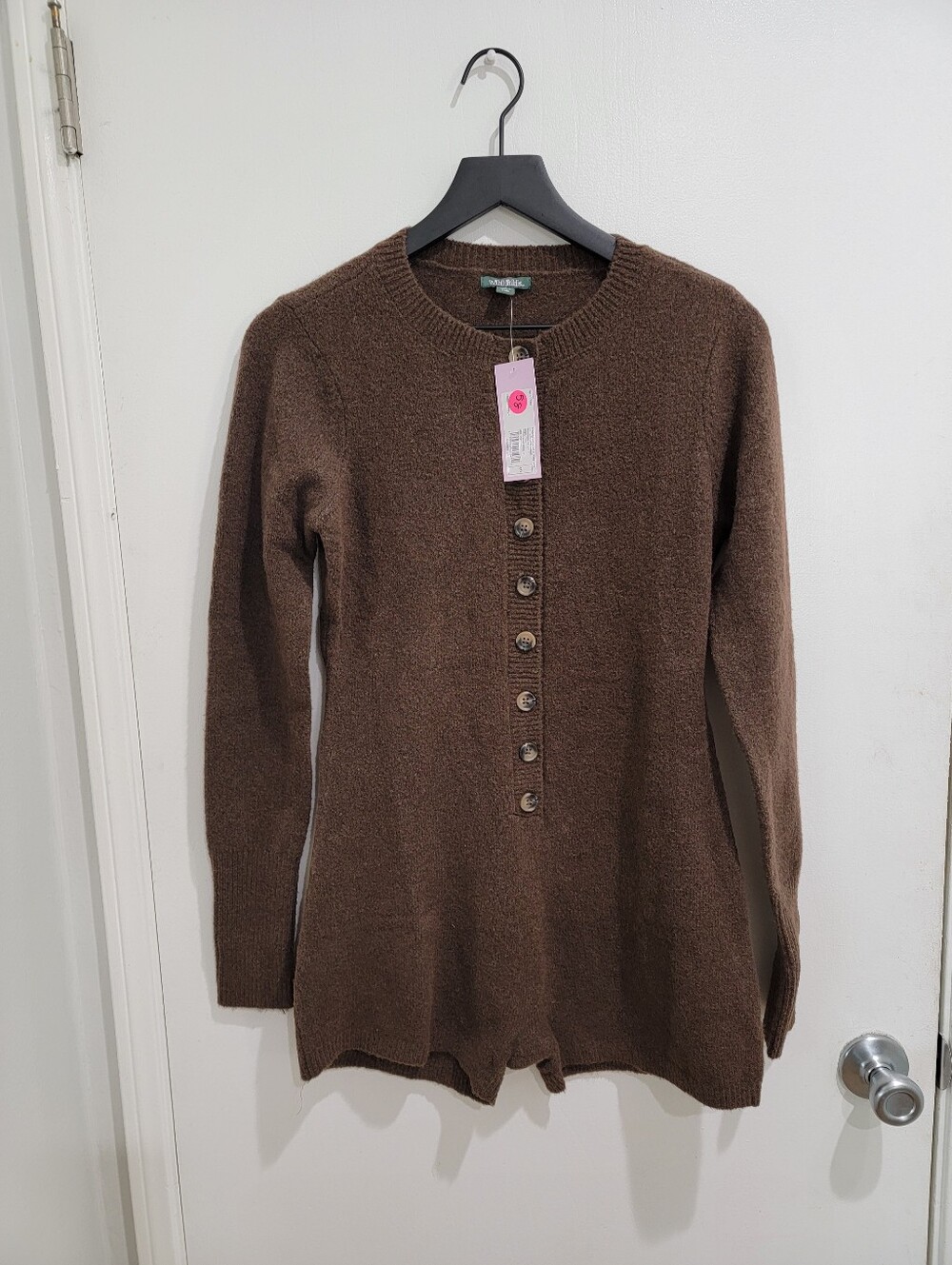 Women's Long Sleeve Sweater Romper - Wild Fable™ Brown